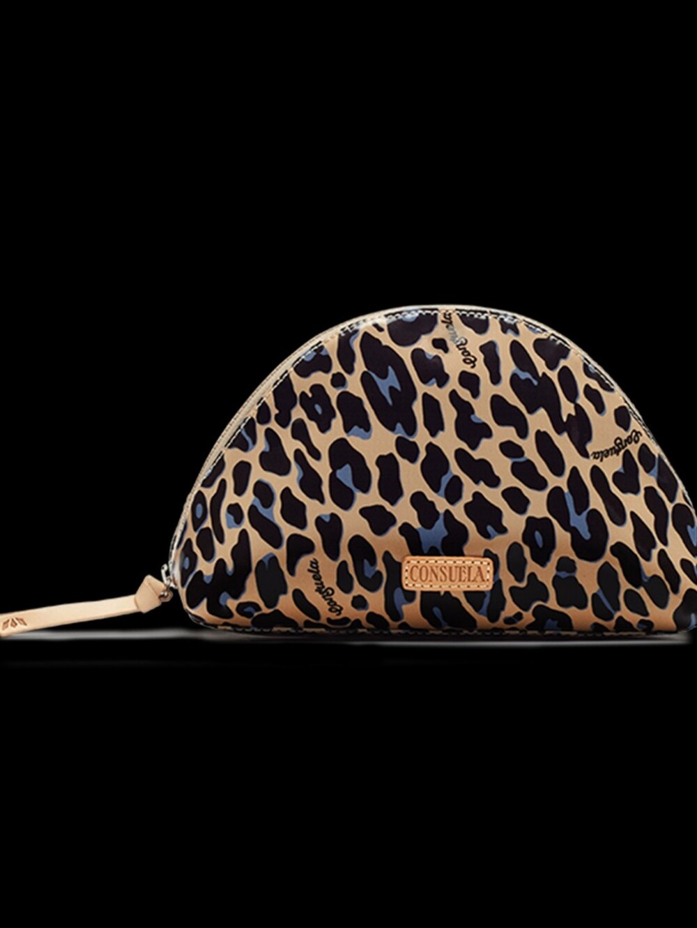 Leopard Print Dome Cosmetic Case in Beige and Black *SOLD OUT ONLINE* - Picture 2 of 12